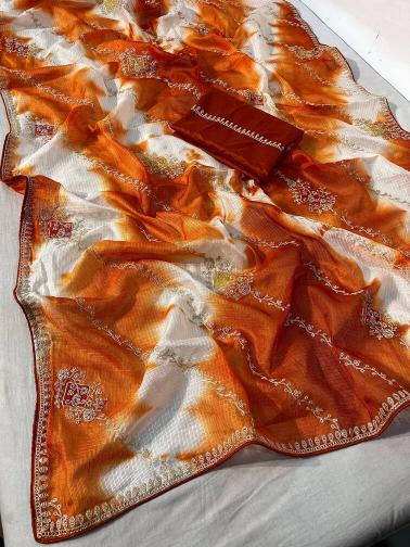 Vinayak pitta work designer surat saree market
